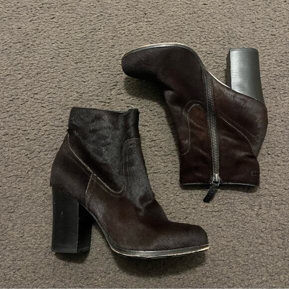 Frye Parker Calf Hair Heeled Boots - Picture 2 of 7